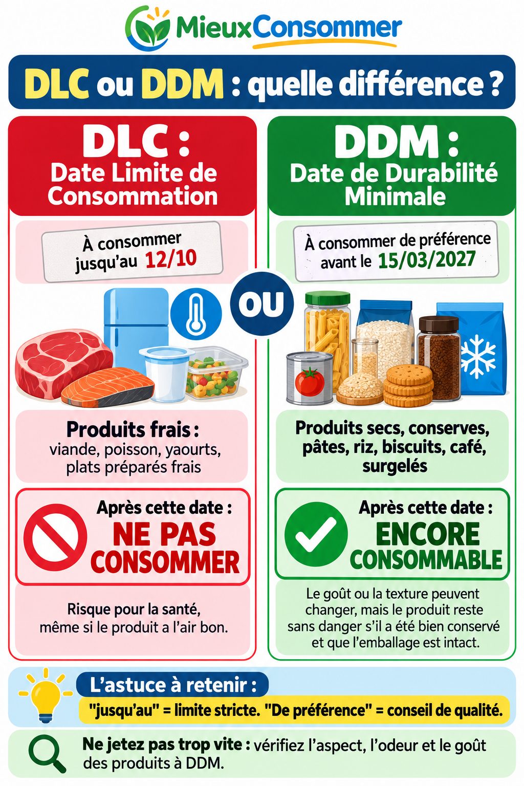 DLC ou DDM : la fiche à retenir